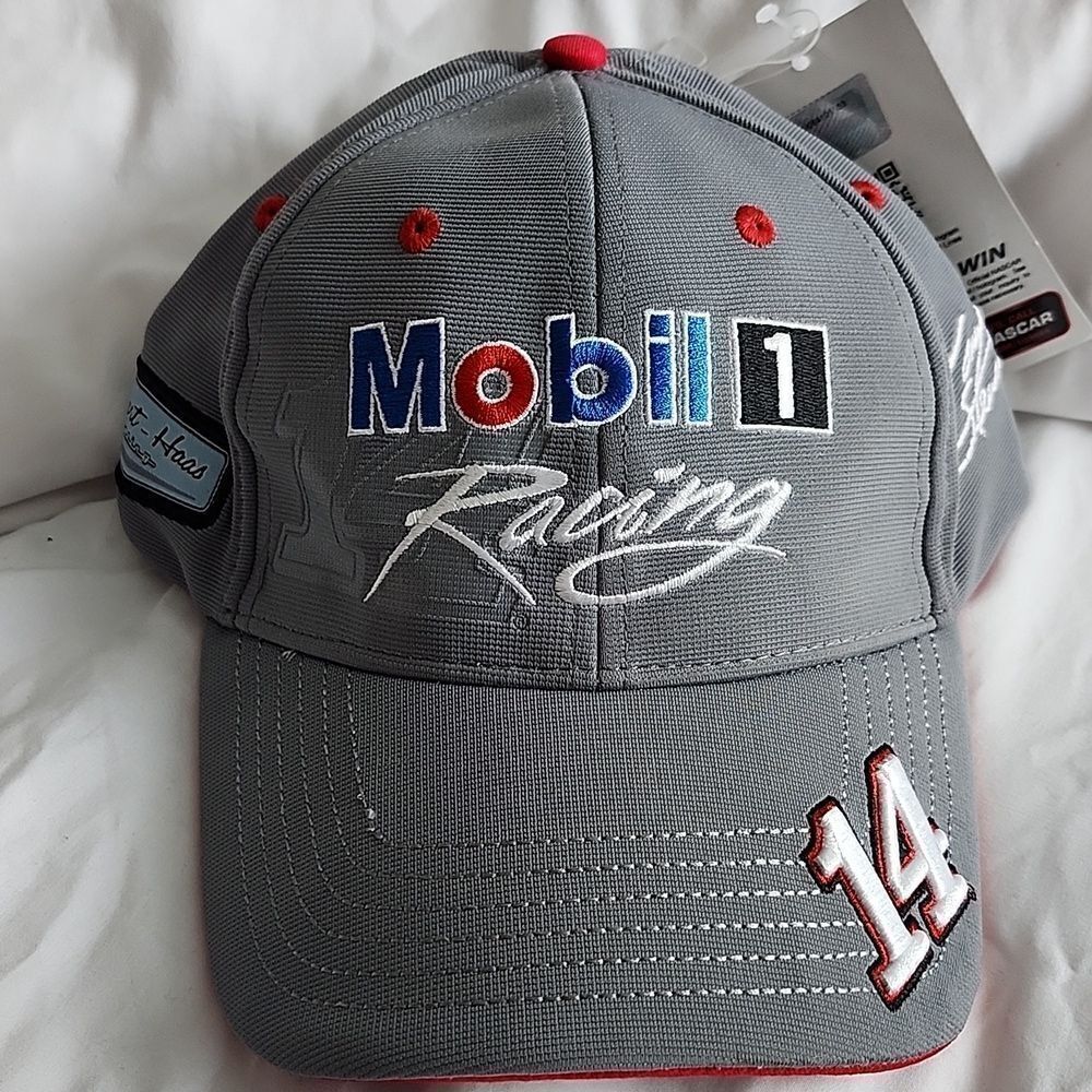 NASCAR Chase Authentics Mobil 1 Racing 14 Tony Stewart Stretchfit Hat - New